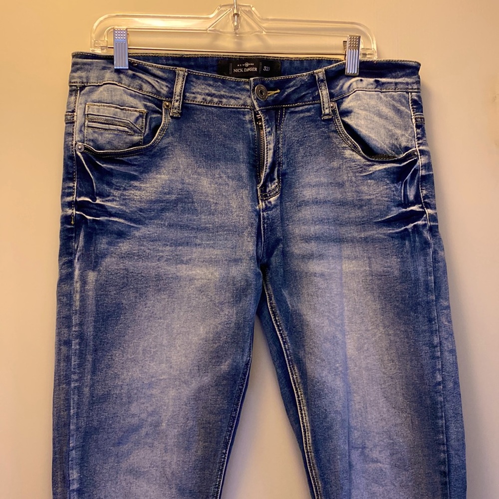 NWOT.  Nick Danger distressed skinny blue jeans.